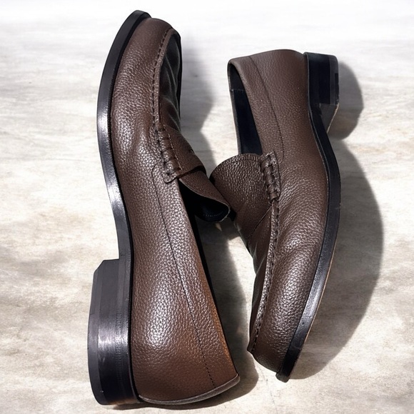 Boss Brown Leather Penny Loafers main image 4